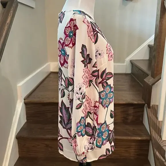 New! Talbots POET SLEEVE TOP - FLORAL SZ XS NWT - Picture 4 of 10